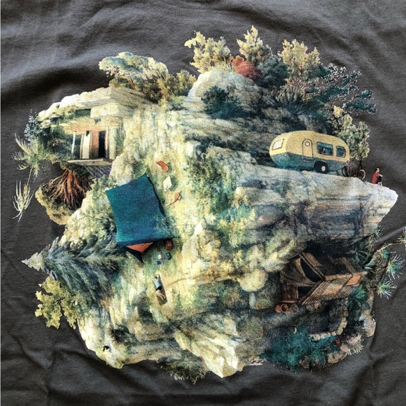 Kaft Outdoor Graphic T-Shirt in Olive Green Men’s Size L - Picture 2 of 9